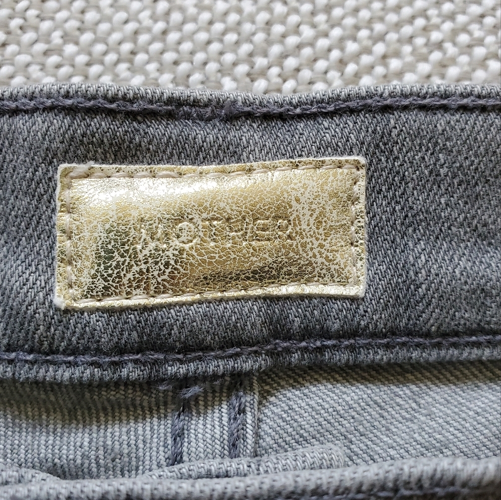 MOTHER Gray Skinny Jeans Distressed. Size 29 - Picture 7 of 9